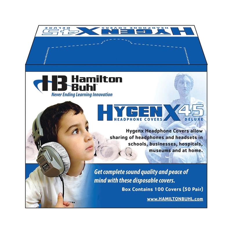 HamiltonBuhl HygenX Sanitary Ear Cushion Covers, For On-Ear Headphones & Headsets, 3-3/4in White, 50 Pairs MPN:HYGENX45