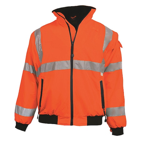 Jacket, Polyester with PU Coating, Orange, 2XL MPN:VEA-421-ST-OR-2XL