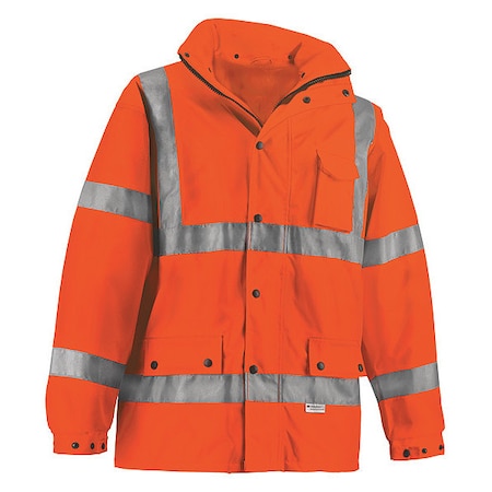 Jacket, Polyester with PU Coating, Orange, 3XL MPN:VEA-431-ST-OR-3XL