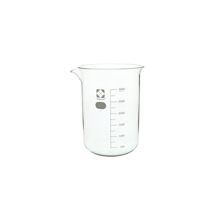 Sibata Glass Beaker, 3000mL MPN:10020-3000