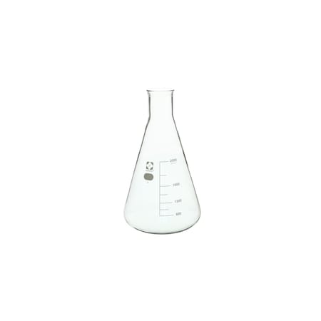 Sibata Glass Erlenmeyer Flask, 2000mL MPN:10530-2000