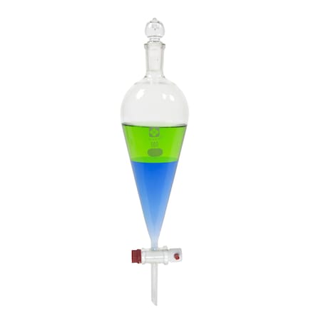 Sibata Glass Separatory Funnel, 500mL MPN:1426T-500