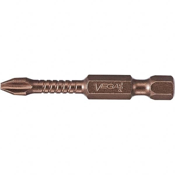 Phillips Screwdriver Insert Bit for Impact Drivers: #1 Point, 1/4