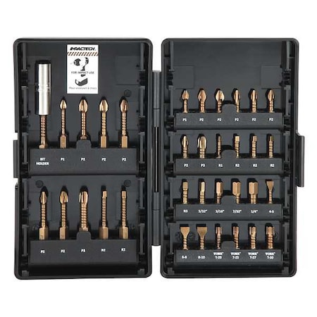 34 Piece Screwdriver Bit Set, 1/4