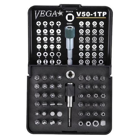 Screwdriver Bit Set, 50Pc Driver Bit Set MPN:V50-1TP