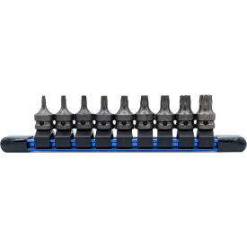 Vega 1/4 Drive TORX Socket Bit Set S2 Steel Gunmetal Gray 9 Pieces 120TSB9