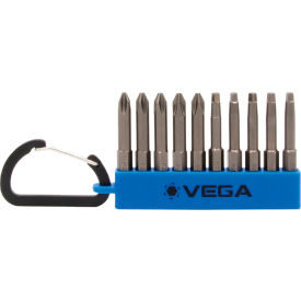 Vega Phillips & Square Carabiner Set 1/4 Hex S2 Steel 10 Pieces 150PRCS10