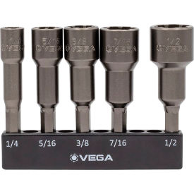 Vega Impact Bolt Extractor Set S2 Steel Gunmetal Gray 5 Pieces 165BE5S