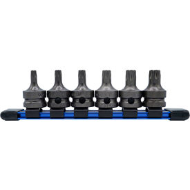 Vega 3/8 Drive TORX Socket Bit Set S2 Steel Gunmetal Gray 6 Pieces 228TSB6