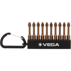 Vega Impactech Phillips #2 Carabiner Set 1/4 Hex S2 Steel 10 Pieces P150P2CS10