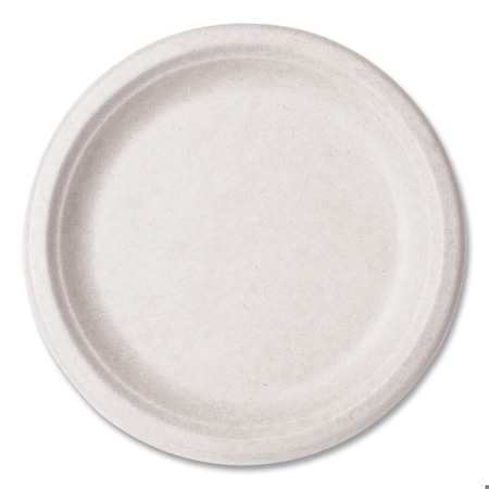Nourish Molded Fiber Tableware, Compostable, Plate, Sugarcane, 9 dia, White, 500PK MPN:VW-P013NFA