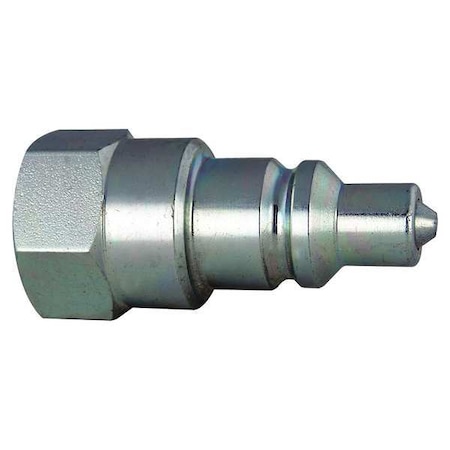 Hydraulic Quick Connect Hose Coupling, Steel Body, Push-to-Connect Lock, 9/16