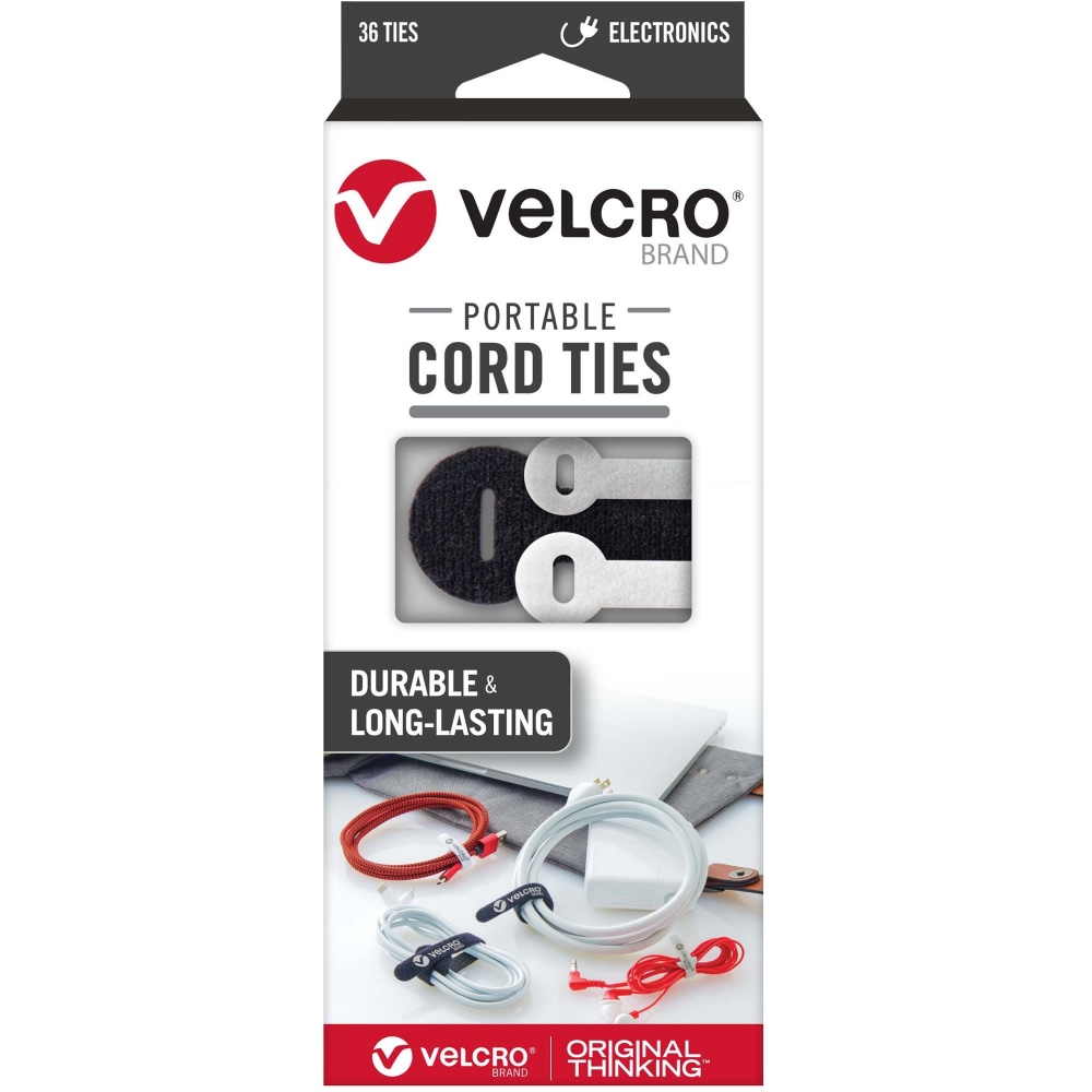 VELCRO Portable Cord Ties - Cable Tie - Multi - 36 / Pack MPN:30817
