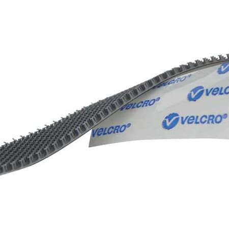 Reclosable Fastener, Rubber Adhesive, 75 ft, 1 in W, Silver MPN:128918