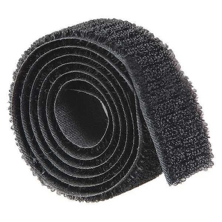 Reclosable Fastener, No Adhesive, 150 ft, 1 in W, Black MPN:156383