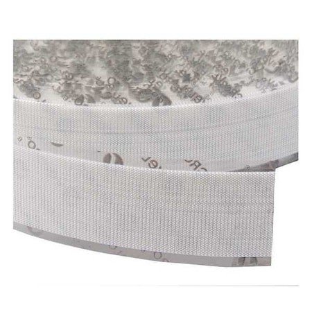 Reclosable Fastener, Rubber Adhesive, 75 ft, 2 in W, White MPN:161153