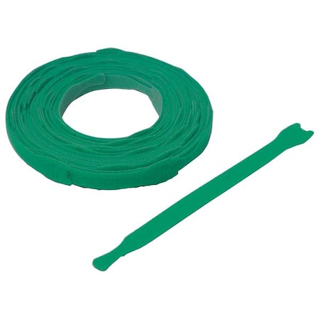 Hook and Loop Strap, No Adhesive, 8 in, 0.75 in W, Green, 45 PK MPN:176043