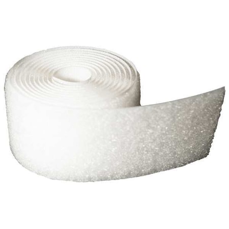 Reclosable Fastener, No Adhesive, 150 ft, 2 in W, White MPN:186786