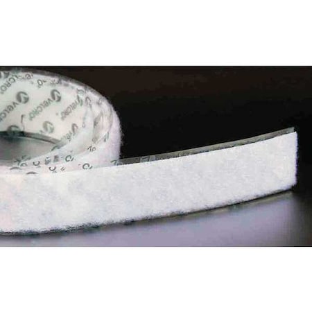 Reclosable Fastener, Rubber Adhesive, 75 ft, 1-1/2 in W, White MPN:186839