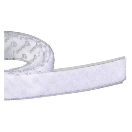 Reclosable Fastener, Acrylic Adhesive, 75 ft, 5/8 in W, White MPN:190821