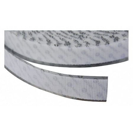 Reclosable Fastener, Acrylic Adhesive, 75 ft, 2 in W, White MPN:191231