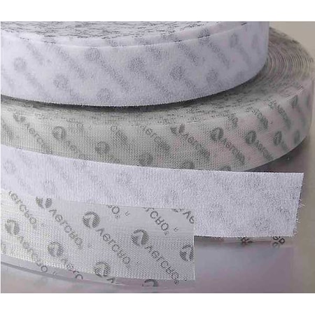 Reclosable Fastener, Acrylic Adhesive, 75 ft, 2 in W, White MPN:201W390572