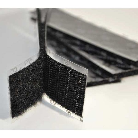 Reclosable Fastener, Rubber Adhesive, 4 in, 2 in W, Black, 50 PK MPN:2X4KIHLM