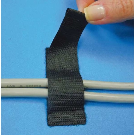 Back-to-Back Strap, Rubber Adhesive, 2-1/2 in, 1 in W, Black, 25 PK MPN:CCK/25