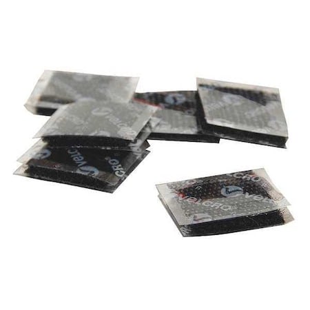 Reclosable Fastener Shape, Square, Acrylic Adhesive, 1 in, 1 in W, Black, 50 PK MPN:G1X1K72