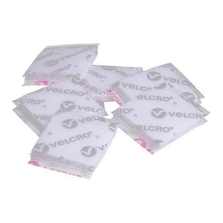 Reclosable Fastener Shape, Square, Acrylic Adhesive, 2 in, 2 in W, White, 50 PK MPN:G2X2W72