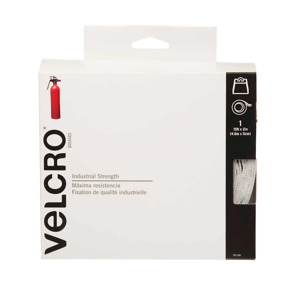 VELCRO Brand Industrial Strength Velcro Self Stick Tape, 2in x 15ft, White MPN:90198