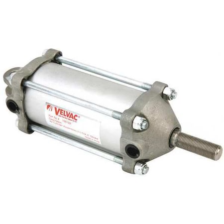 Air Cylinder, 2 1/2 in Bore, 4 in Stroke, Double Acting, Aluminum . MPN:100122