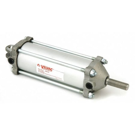 Air Cylinder, 2 1/2 in Bore, 6 in Stroke, Double Acting, Aluminum . MPN:100123