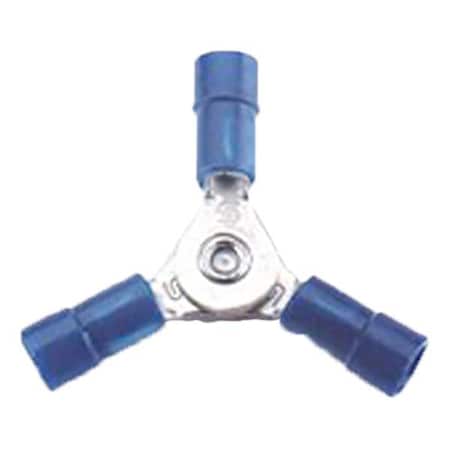 Butt Splice Wire Connector, 14 AWG Max, Blue, Vinyl Insulation, 600 V, 10 PK MPN:056082-10