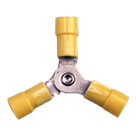 Butt Splice Wire Connector, 10 AWG Max, Yellow, Vinyl Insulation, 600 V, 10 PK MPN:056083-10