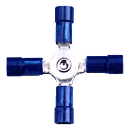 Butt Splice Wire Connector, 14 AWG Max, Blue, Vinyl Insulation, 600 V, 10 PK MPN:056084-10