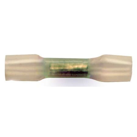 Butt Splice Wire Connector, 10 AWG Max, Yellow, Nylon, Polyolefin Insulation, 600 V, 10 PK MPN:30430