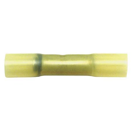 Butt Splice Wire Connector, 10 AWG Max, Yellow, Polyolefin Insulation, 600 V, 10 PK MPN:35430
