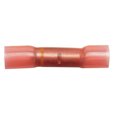 Butt Splice Wire Connector, 8 AWG Max, Pink, Polyolefin Insulation, 600 V, 10 PK MPN:35530