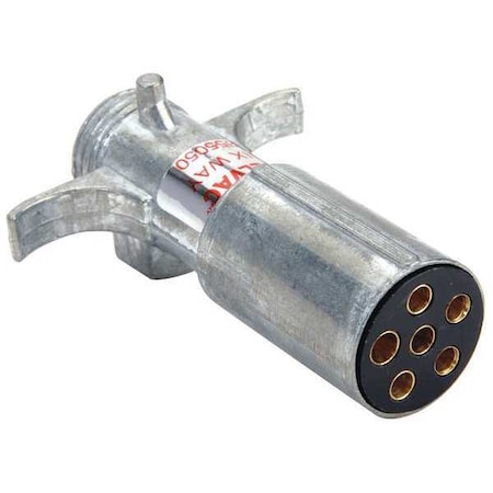 Trailer Connector Plug, 6-Way, Brass MPN:055050