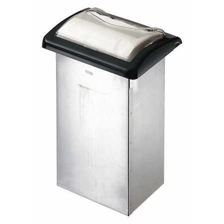 Napkin Dispenser, Fullfold, Clear/Black MPN:H2005CLBK