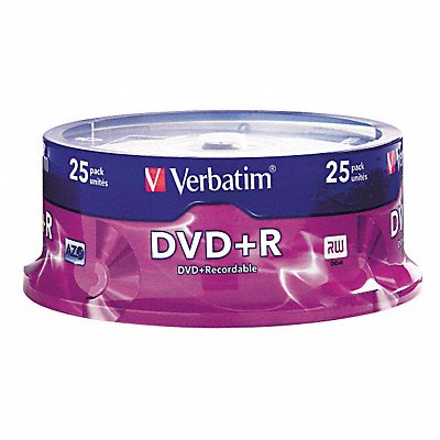 DVD+R Disc 4.70 GB 120 min 16x PK25 MPN:VER95033