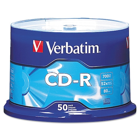 CD-R Disc, 700 MB, 80 min, 52x, PK50 MPN:VER94691