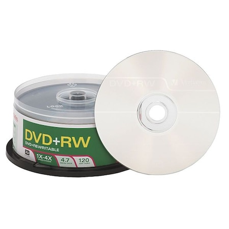 DVD+RW Disc, 4.70 GB, 120 min, 4x, PK30 MPN:VER94834