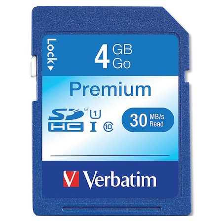 Premium SDHC Memory Card, 4 GB MPN:VER96171