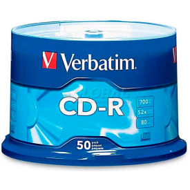 Verbatim® CD-R Discs 94691 52x 700MB/80Min Branded Spindle 50/Pk 94691