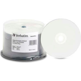 Verbatim® DVD+R 94917 16X Speed 4.7GB Inkjet/Hub Printable 50/Pk 94917