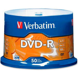 Verbatim® DVD-R 95101 16X Speed 4.7GB For Recoreders/Drives Branded 50/Pk 95101