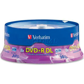 Verbatim® Double Layer DVD+R 96542 8X 8.5GB Branded Spindle 30/Pk 96542