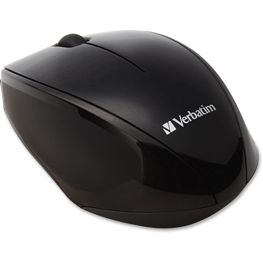 Verbatim Wireless USB 2.0 Notebook Multi-Trac Blue LED Mouse, Black (Min Order Qty 4) MPN:97992